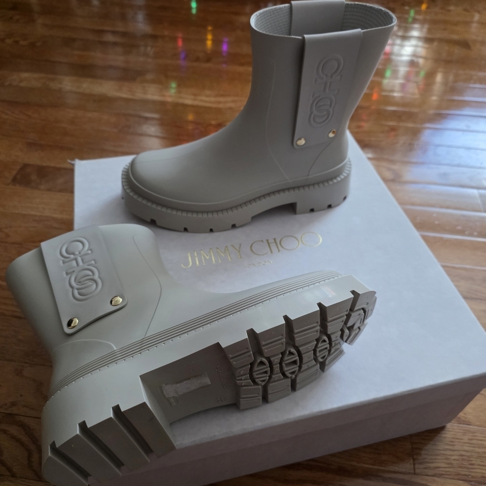 Jimmy Choo Light Gray Ankle Booties - Picture 12 of 14